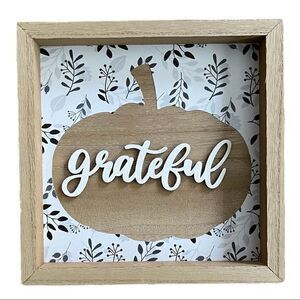 NWT Table‎ Shelf Decor Wall Hanging GRATEFUL Decorative Piece